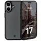 Etui Bizon Case Angelo do Apple iPhone 17 przydymione z czarną ramką