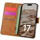 Etui z klapką Bizon Case Pocket do Apple iPhone 17 brązowe