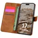 Etui z klapką Bizon Case Pocket do Apple iPhone 17 Pro Max brązowe