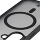 Etui z pierścieniem magnetycznym Bizon Case MatteO do Apple iPhone 17 przydymione-czarne