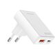Ładowarka sieciowa 4smarts FlatPlug Duos 20W GaN USB-C + USB-A biały