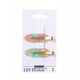 SISTER YOUNG_Lily Makeup Hair Clips Set klipsy do włosów Pink Green 2szt