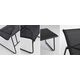 Black Forest Garden Furniture Set, Texteline Two Chairs + Lounger + Folding Table Black