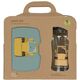 Lassig Zestaw na lunch Lunchbox + Tritanowa butelka - bidon 460 ml Tiny Drivers Spychacz