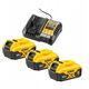 DEWALT COMBO KIT 18V DCK429P3T (DCD805, DCG405, DCH273, DCF850) 3x5.0Ah