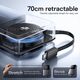 Powerbank Joyroom JR-PR1 10000mAh 22,5W z wbudowanym zwijanym kablem USB-C - czarny