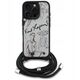 Etui Karl Lagerfeld Crossbody Grained Pattern & Logo do iPhone 16 Pro szary