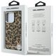Etui Karl Lagerfeld IML Leopard Pattern MagSafe do iPhone 16 Pro brązowy