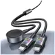 Kabel USAMS Huan Series SJ754 72W USB-C  do USB-C + USB-C + ładowarka bezprzewodowa do zegarka tarnish