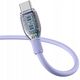 Kabel Baseus Pudding 100W USB-C - USB-C 2m - fioletowy