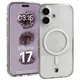 Etui z pierścieniem magnetycznym Bizon Case CrystalO Magnetic do Apple iPhone 17 przezroczyste
