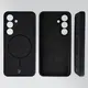 Silikonowe etui z pierścieniem magnetycznym Bizon Soft Case Magnetic do Samsung Galaxy S25 czarne