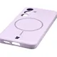 Silikonowe etui z pierścieniem magnetycznym Bizon Soft Case Magnetic do Samsung Galaxy S25 jasnofioletowe