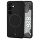 Silikonowe etui z pierścieniem magnetycznym Bizon Soft Case Magnetic do Samsung Galaxy S25+ Plus czarne