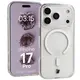 Etui z pierścieniem magnetycznym Bizon Case CrystalO Magnetic do Apple iPhone 17 Pro przezroczyste