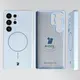 Silikonowe etui z pierścieniem magnetycznym Bizon Soft Case Magnetic do Samsung Galaxy S25 Ultra błękitne