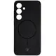 Silikonowe etui z pierścieniem magnetycznym Bizon Soft Case Magnetic do Samsung Galaxy S25+ Plus czarne
