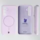 Silikonowe etui z pierścieniem magnetycznym Bizon Soft Case Magnetic do Samsung Galaxy S25 jasnofioletowe