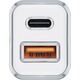 Ładowarka ForCell Ładowarka Samochodowa Forcell USB 3.0 + USB C Quick Charging + Power Delivery PD20W 4A CC-QCPD01 biała