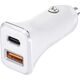 Ładowarka ForCell Ładowarka Samochodowa Forcell USB 3.0 + USB C Quick Charging + Power Delivery PD20W 4A CC-QCPD01 biała