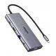 HUB UGREEN CM639 USB-C / HDMI 4K60 Hz, VGA, 2xUSB-C 3.2 10Gbps, 2xUSB-A, SD/TF, RJ45, AUX 3.5mm, USB-C 100W PD