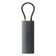 HUB Baseus Metal Gleam II USB-C / HDMI 4K@120Hz, HDMI 4K@60Hz, USB-A 3.2 10Gbps, USB-C 3.2 10Gbps, 2xUSB-A 2.0 480Mbps, USB-C PD 100W, RJ45 1000Mbps, SD/TF szary