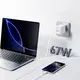 Ładowarka sieciowa Joyroom JR-TCL06 67W GaN z wbudowanym zwijanym kablem USB-C - biała