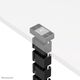 NEOMOUNTS Cable Spine Organizer for sit/stand desk frames magnet mounted black