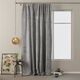 AmeliaHome Zasłona Velvet na taśmie Srebrny 140X270