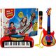 Lean Sport Zestaw Muzyczny 3 w 1 Gitara Keyboard Mikrofon