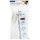98-780# Przedłużacz sieciowy pr-370wsp/usb 3-gniazda+usb z uziemieniem+wyłącznik 1,5m biały 3x1,5mm