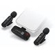 CONNECT IT Mikrofon ClipMic, 2x Bezdrátový Lavalier mikrofón s přijímačem, Lightning konektor, černá