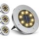 Saska Garden lampa solarna 8 LED SMD do wbicia w podłoże kpl. 4 szt.