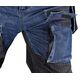 Spodnie robocze DENIM, wzmocnienia Cordura, odpinane kieszenie kaburowe, granatowe, rozmiar M