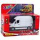 Samochód Dostawczy Metalowy Z Napędem Pull Back Światła Dźwięki Biały 1:32 LEAN Toys