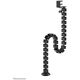 NEOMOUNTS Cable Spine Organizer for sit/stand desk frames clamp mounted black