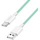 LogiLink USB-A - USB-C 1.0m w nylonowym oplocie zielony
