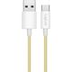 LogiLink USB-A - USB-C 0.5m w nylonowym oplocie żółty