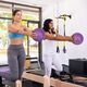 Rebel Mini piłka gimnastyczna do pilatesu rehabilitacyjna 25cm z pompką ręczną fioletowa