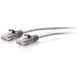 C2G 2ft (0.6m) Cat6a Snagless Unshielded (UTP) Slim Ethernet Network Patch Cable - Gray - Patch-Kabel - RJ-45 (M) zu RJ-45 (M) - 60 cm - 4.8 mm - UTP - CAT 6a - geformt, ohne Haken - Grau