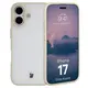 Etui Bizon Case Angelo do Apple iPhone 17 półprzezroczyste z beżową ramką