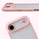 Etui Bizon Case Angelo do Apple iPhone 17 Air półprzezroczyste z jasnoróżową ramką