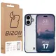Etui Bizon Case Angelo do Apple iPhone 17 półprzezroczyste z granatową ramką