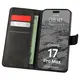 Etui z klapką Bizon Case Pocket do Apple iPhone 17 Pro Max czarne