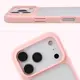 Etui Bizon Case Angelo do Apple iPhone 17 Pro półprzezroczyste z jasnoróżową ramką