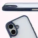 Etui Bizon Case Angelo do Apple iPhone 17 półprzezroczyste z granatową ramką