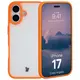 Etui Bizon Case Angelo do Apple iPhone 17 półprzezroczyste z pomarańczową ramką