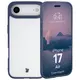 Etui Bizon Case Angelo do Apple iPhone 17 Air półprzezroczyste z granatową ramką