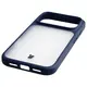 Etui Bizon Case Angelo do Apple iPhone 17 Pro półprzezroczyste z granatową ramką