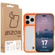 Etui Bizon Case Angelo do Apple iPhone 17 Pro półprzezroczyste z pomarańczową ramką